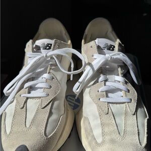 New Balance Beige and White Athletic Shoes